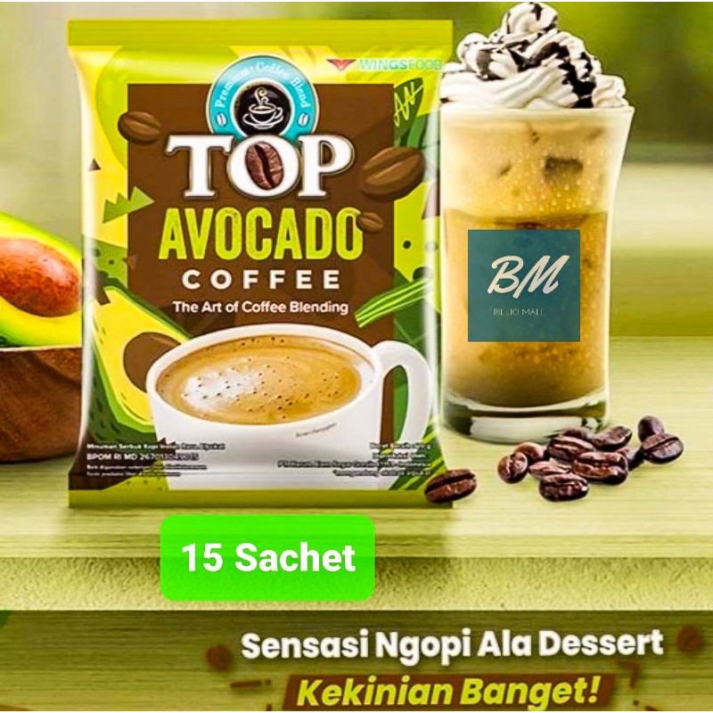 Jual TOP AVOCADO Coffee 15 Sachet / Kopi Top Avocado Coffee 15 x 25 gr
