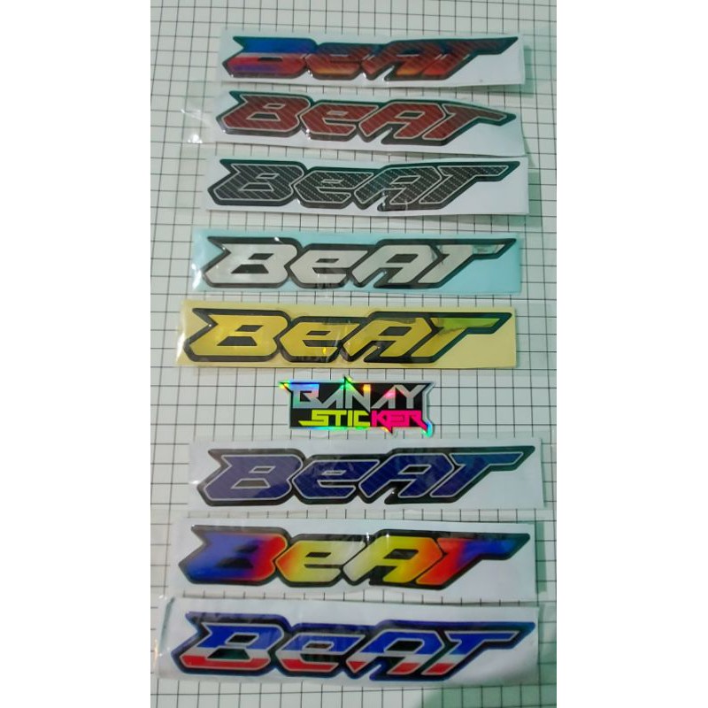 STICKER EMBLEM BEAT TIMBUL SEPASANG KIRI KANAN