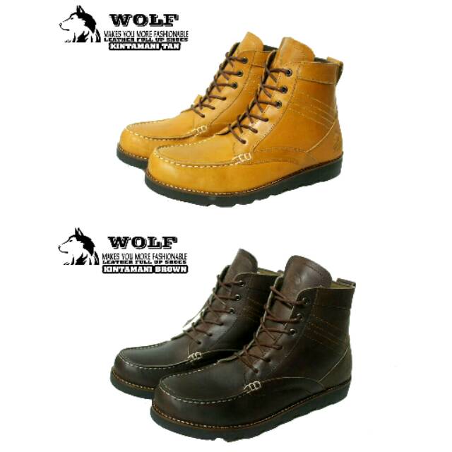 SEPATU BOOT KULIT WOLF KINTAMANI ORIGINAL