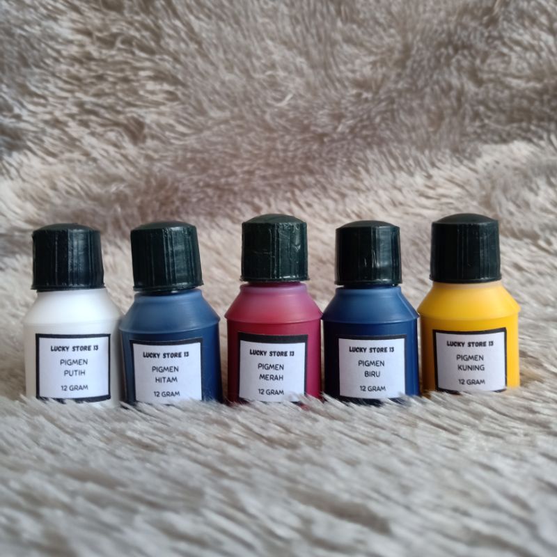 PAKET PIGMEN MINI 12gr - Pewarna Sablon Clay Pigment Color Bundle Stabilo Slime Clay Waterbased Tie 