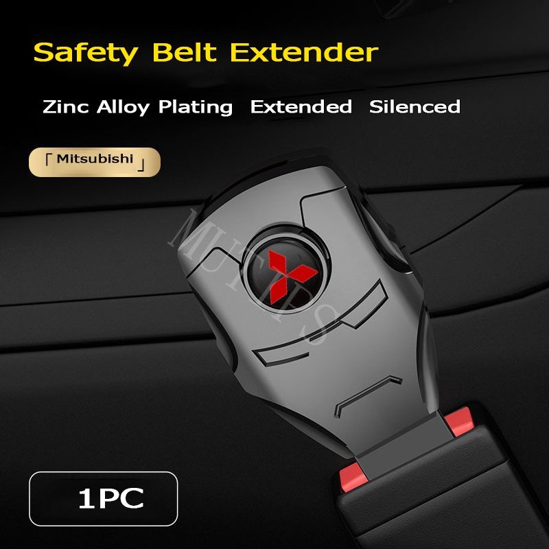 Mitsubishi 1 / 2Pcs Gesper Extension Sabuk Pengaman Mobil Untuk Xpander Lancer Pajero Outlander Attrage Mirage