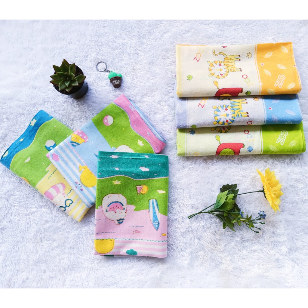 Kain bedong bayi/ 3 pcs Bedong bayi katun flanel jumbo/ Kain bedong bayi lengkap ukuran