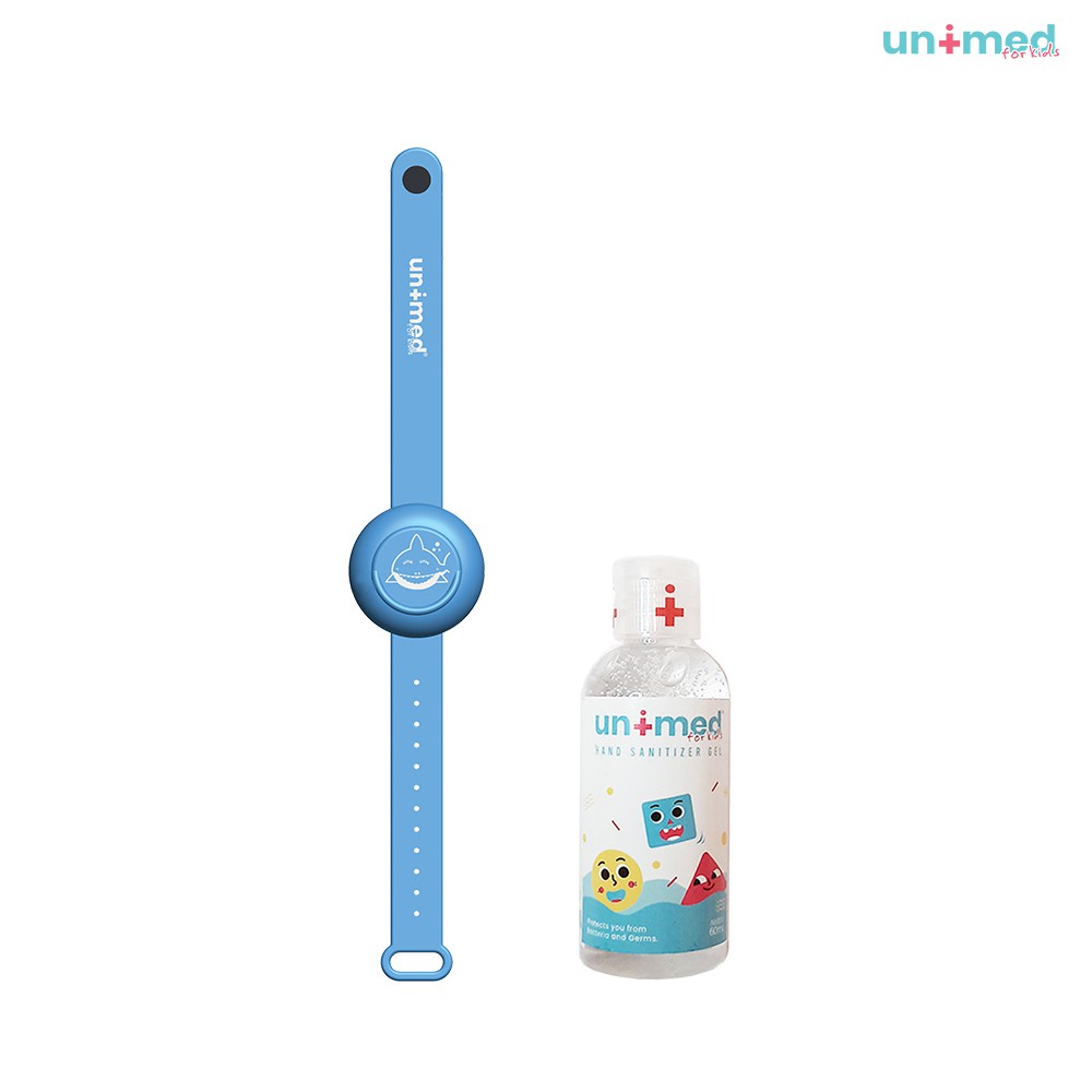 Unimed Kids Sanitizer Wristband Blue Shark Gelang Sanitizer Anak dan Dewasa