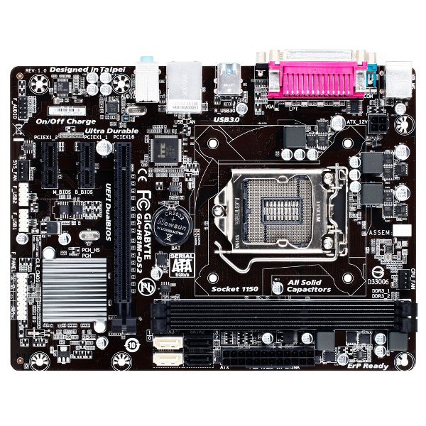 Motherboard Gigabyte GA-H81M-DS2 - LGA1150 H81 DDR3 SATA3 USB3