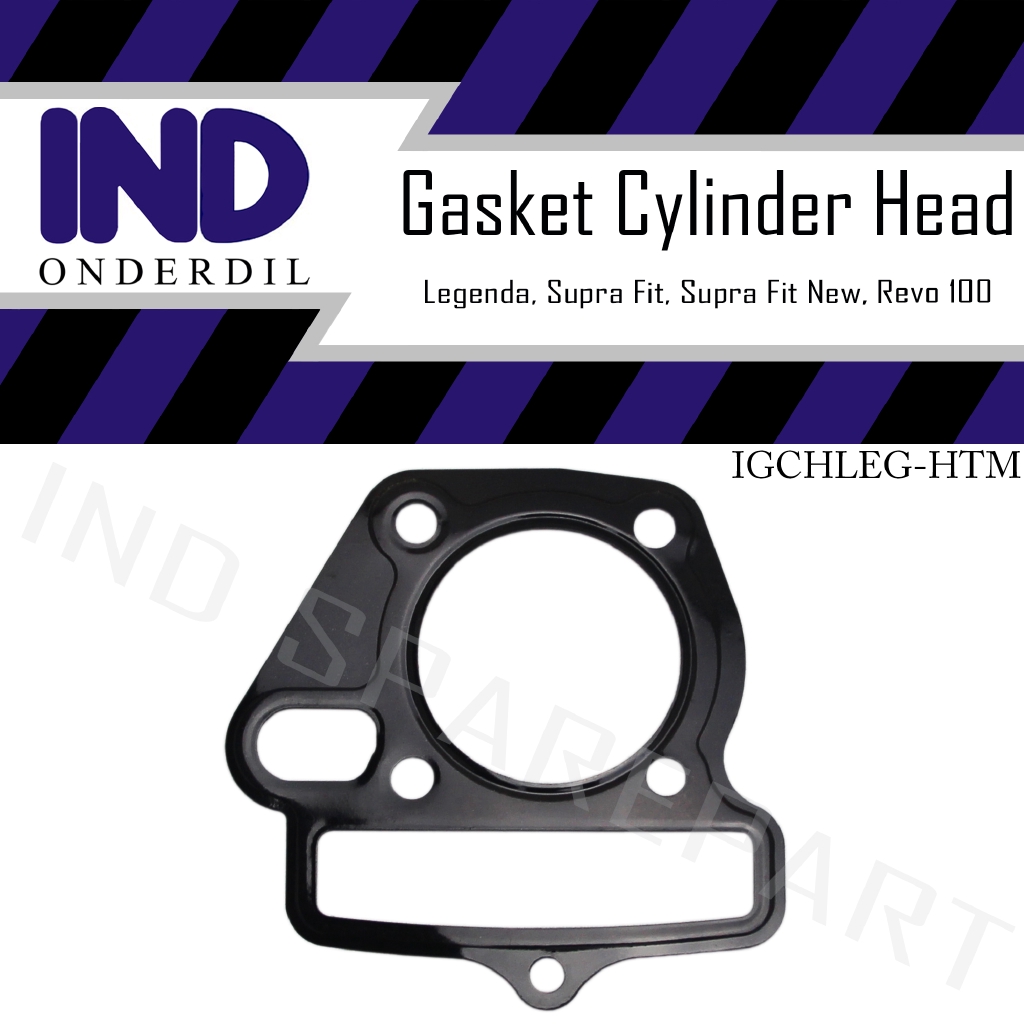 Gasket Paking-Packing Silinder-Cylinder Head Atas CHPT Hitam Legenda/Supra Fit Lama-New/Revo 100