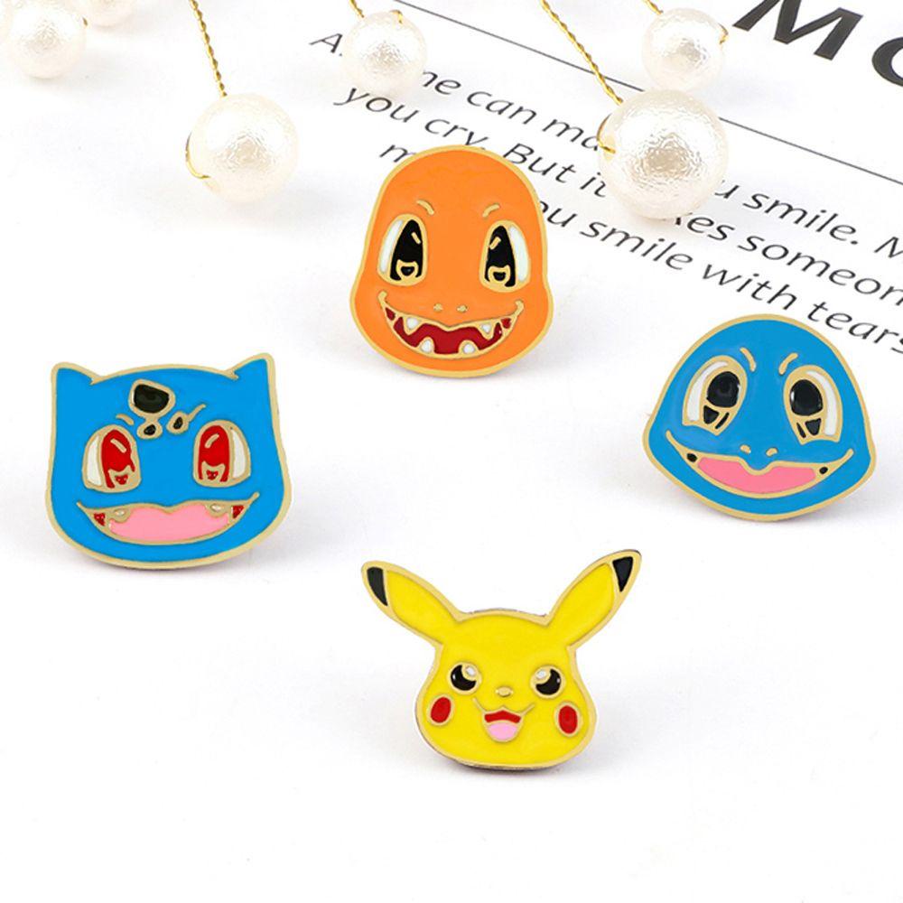 Lanfy Pokemon Badge Aksesoris Ransel Jaket Pin Pakaian Dekorasi Kartun Decor Badge Enamel Bros