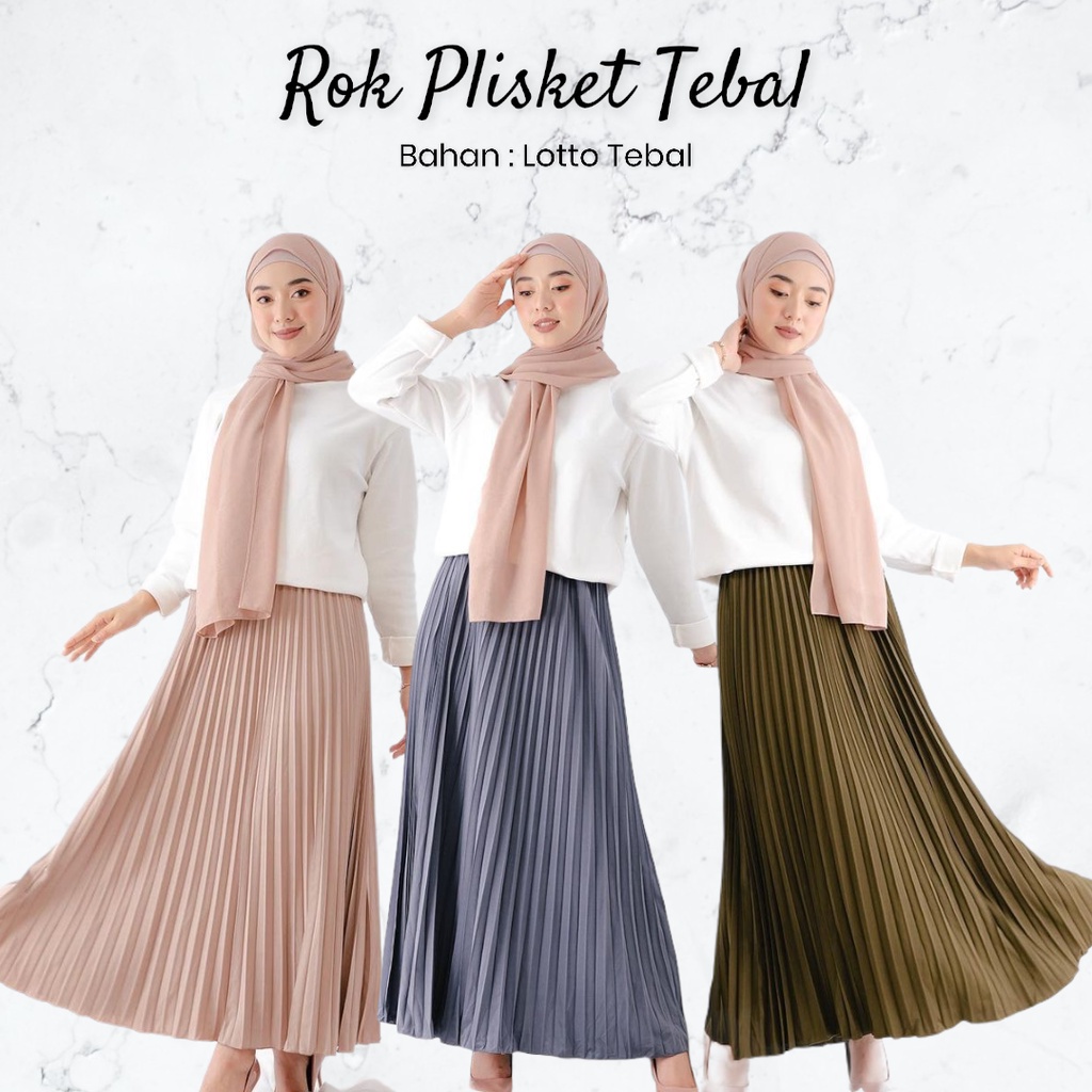 Rok Plisket Mayung Tebal Rok Plisket Lotto Rok Plisket Tebal