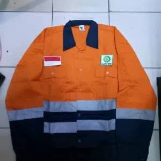 Baju safety Kombinasi berlogo k3