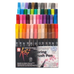 

Gramedia Bandung - Sakura Koi Colouring Brush Pen Set 48