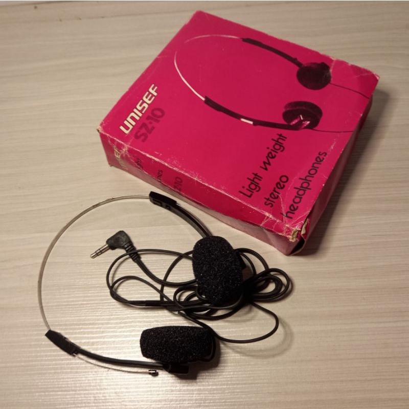 Headphone Unisef SZ-10, Headphone Retro Colorful Lucu (NOS) (Baru Stok Lama) Cocok untuk Walkman
