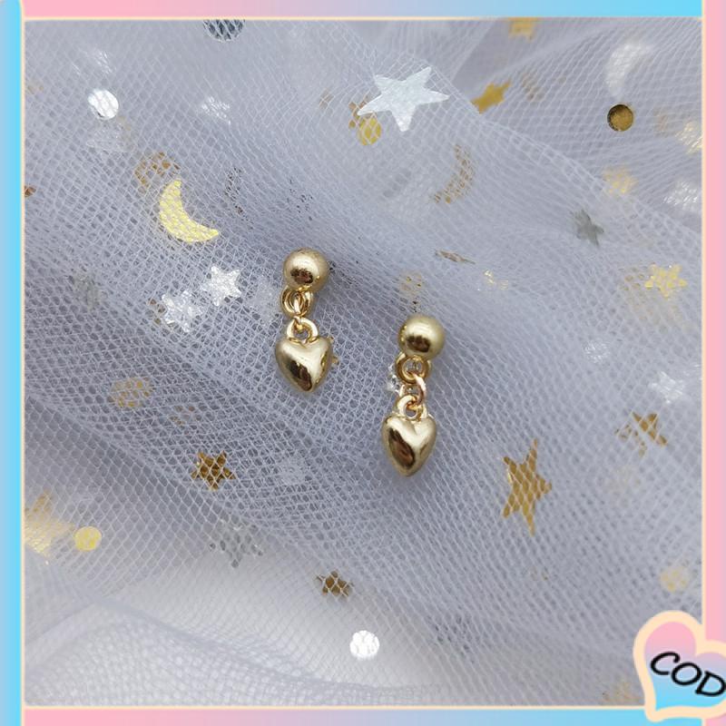 COD❤️ Anting Cinta Kecil Tetesan Air Kecil Berbentuk Hati Desain Niche Anting Sederhana Kelas Atas-A.one