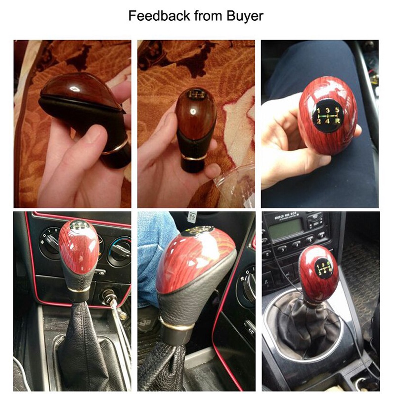 Shift Knob Universal Knop Gear Knob Kayu Type R Tuas Gigi Perseneling Transmisi Mobil Manual