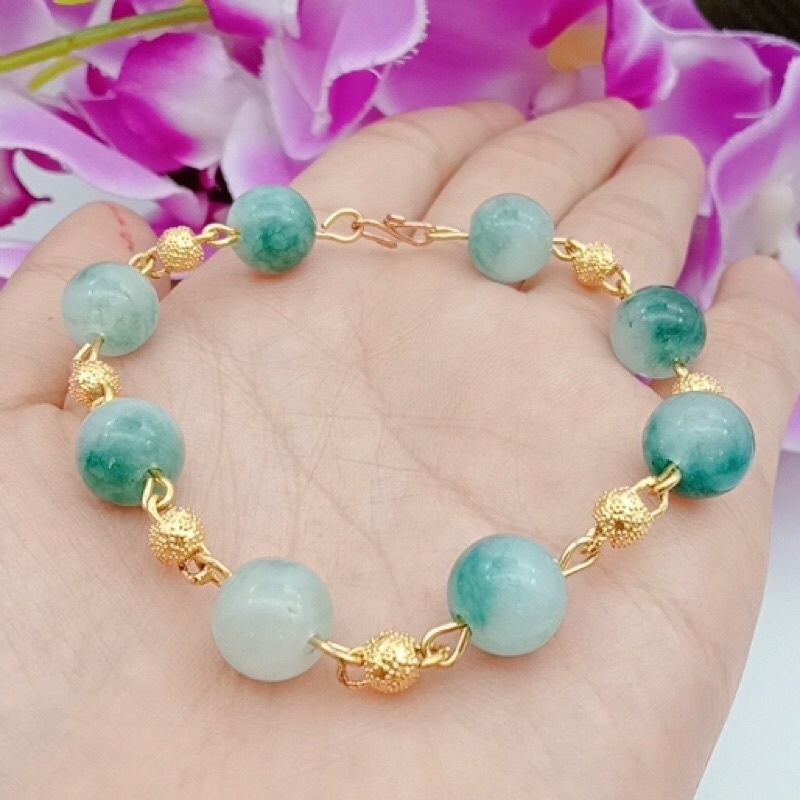 gelang wanita lapis emas permata giok termurah star+