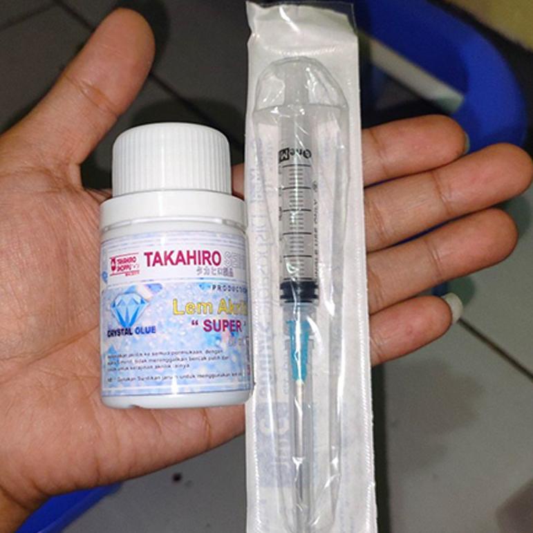 

(PROMO DS063) Lem Akrilik Super Bening crystal glue + FREE suntikan. ❃