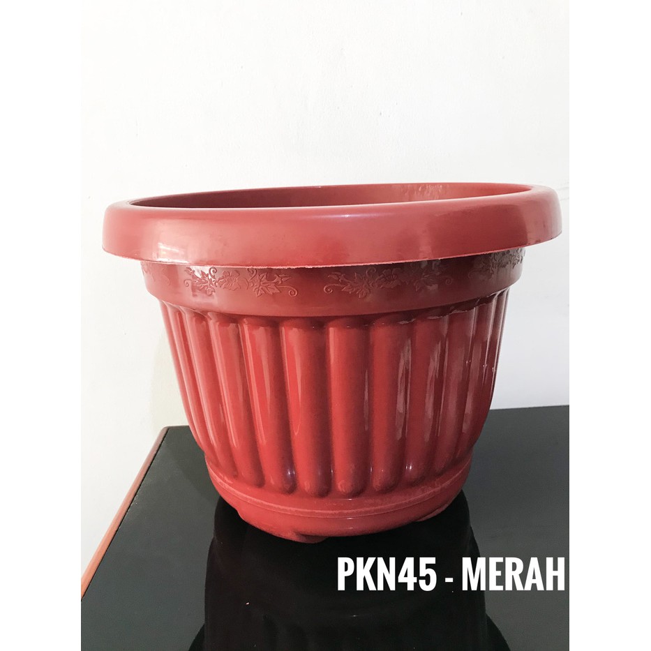 Dijual Pot Bunga | Pot Tanaman | Pot Plastik | Pot Besar Jumbo PKN45Merah Diskon