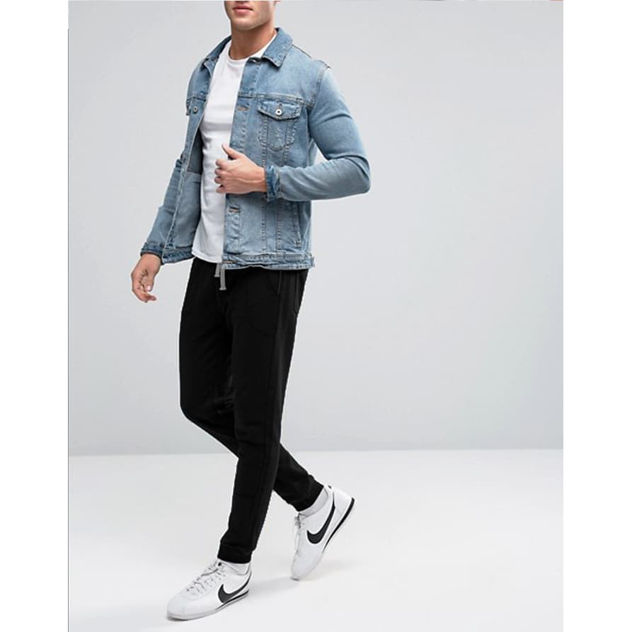 Etl celana  Jogger  Pria Slim Fit Casual Elastis Twill Hip 