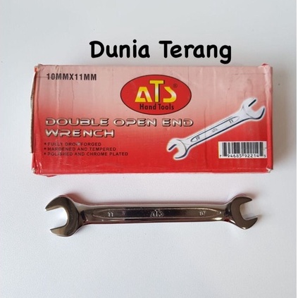 KUNCI PAS ATS 10x11 mm 10 mm 11 mm - Kunci Buka 10mmx11mm - Konci Pas 10-11- Double Open End Spanner 10mm 11mm ATS