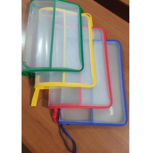 

(Y8U8).. 6pcs map zipper zipper bag map jala Map plastik map plastik murah //Diskon@bulanan