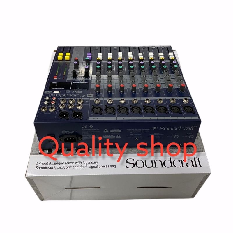 MIXER SOUNDCRAFT RV8/RV 8 8CH USB MIXER AUDIO