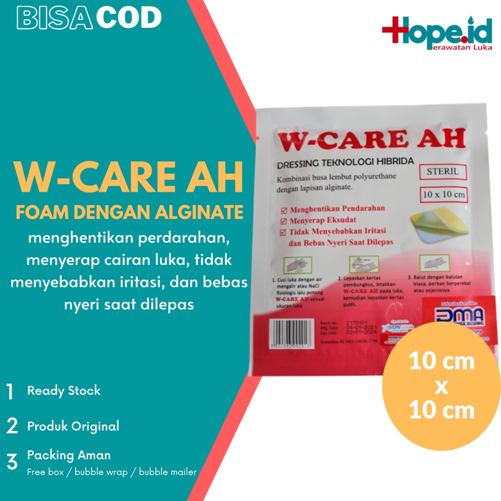 Foam W-Care AH (Absorptive and Hemostatic) | Wcare Luka Dekubitus