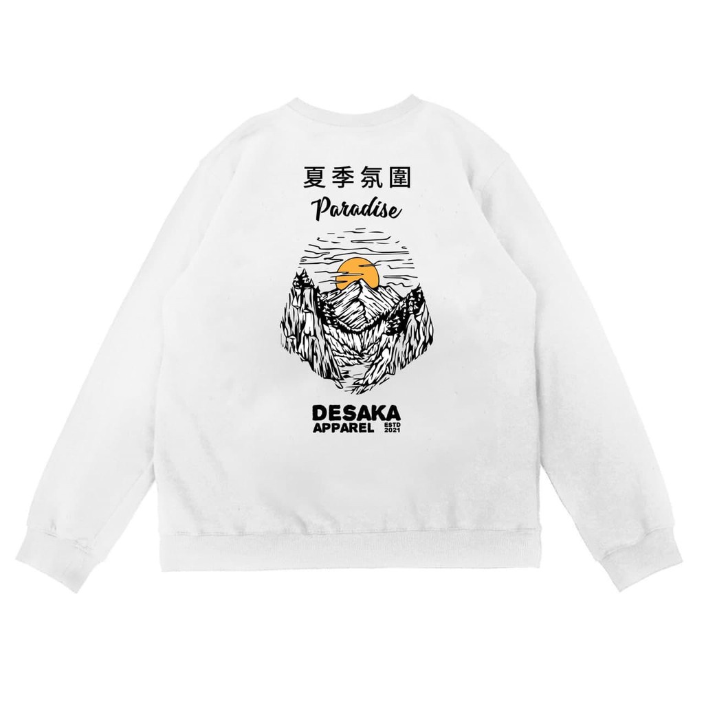 Desaka Crewneck Cat Japan crew White