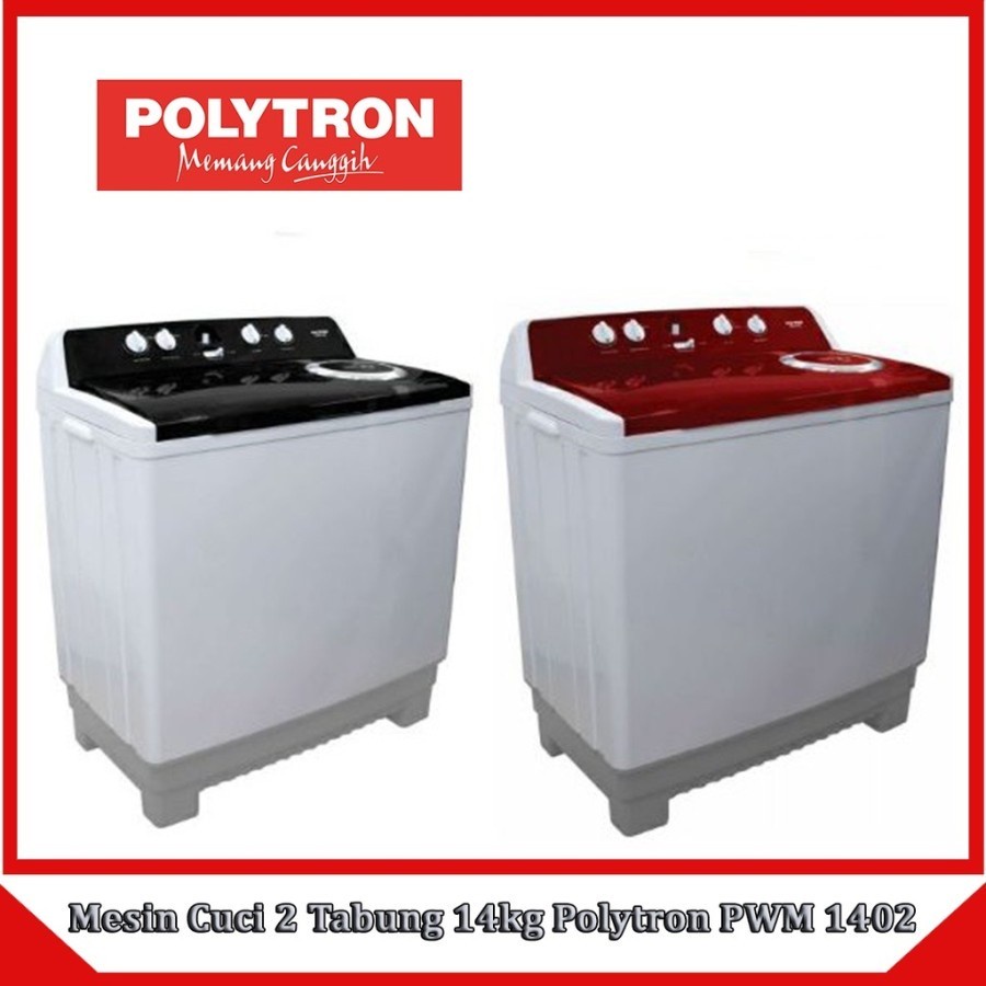 MESIN CUCI 2 TABUNG 14 KG POLYTRON PWM1402