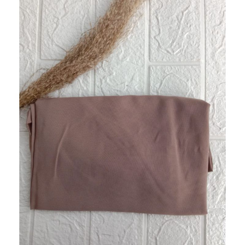 Bergo Maryam Simple Tali Jilbab Siria Wolfis Non Pet Daily Hijab Remaja-Mocca