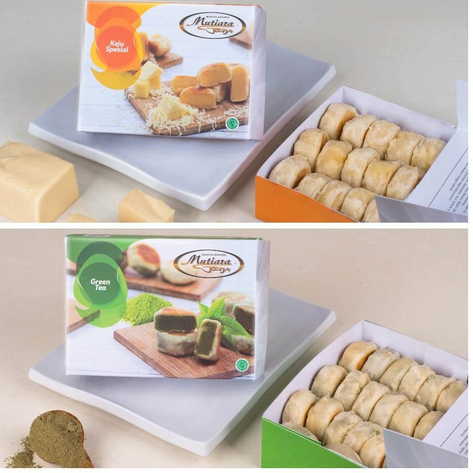 

Baru Paket Murah Bakpia Mutiara Keju isi 15 & Greentea isi 20 RRQ