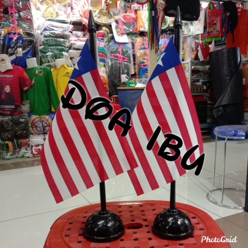 

best seller tiang kayu meja+bendera LIBERIA ready stock