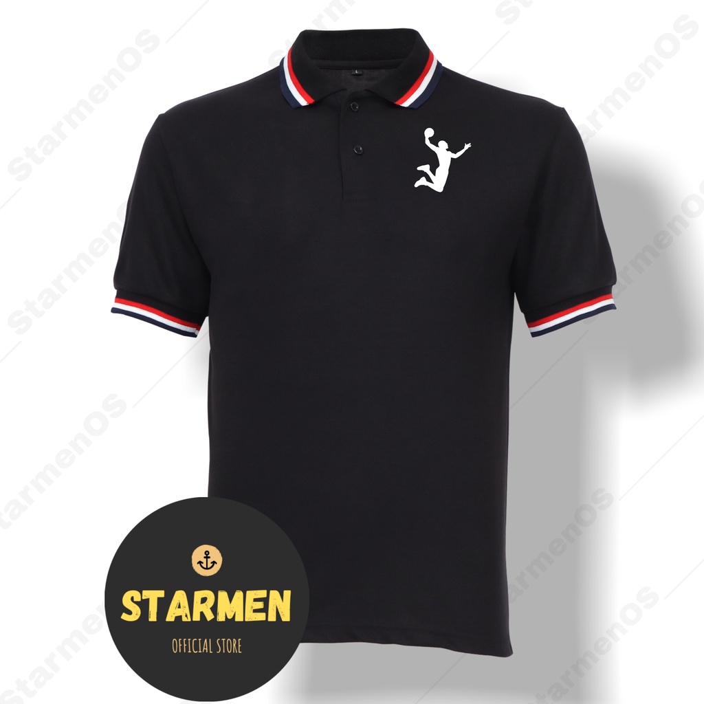 Kaos Polo Shirt Pria Kerah Logo BASKET