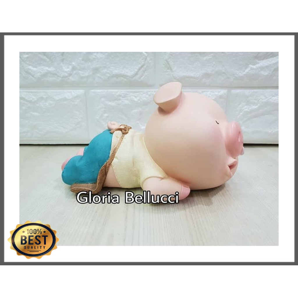 Hm 672 Patung Pajangan Babi Tidur Ngorok Pig Lucu Shopee Indonesia