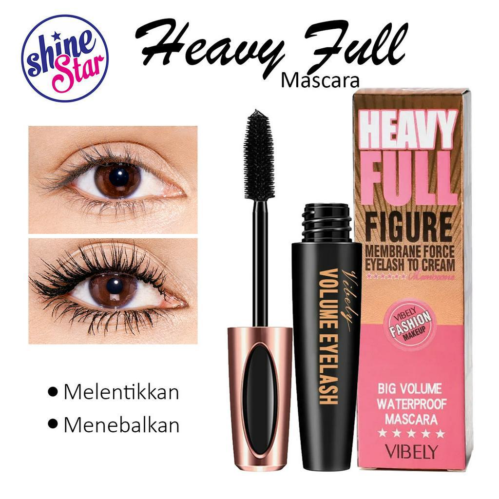 SHINE STAR - COD - 100% Original Heavy Full Maskara Anti Air 4D Fiber Black Mascara Pemanjang Penebal Bulu Mata