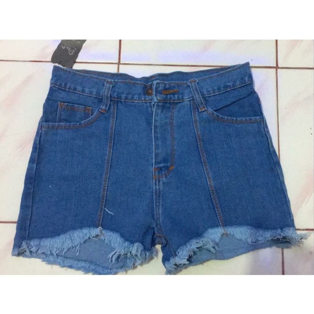 HOTPANTS FRONT LINE JUMBO REALPICT//CELANA JEANS HOTPANTS WANITA