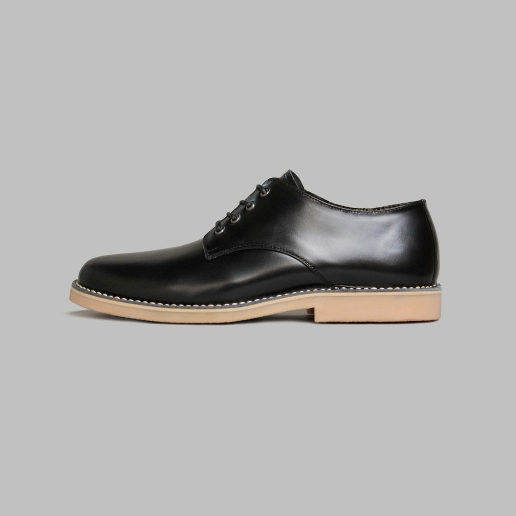 ARTAP Footwear - Sepatu Kulit Asli Pria - Law Black Cream Sole