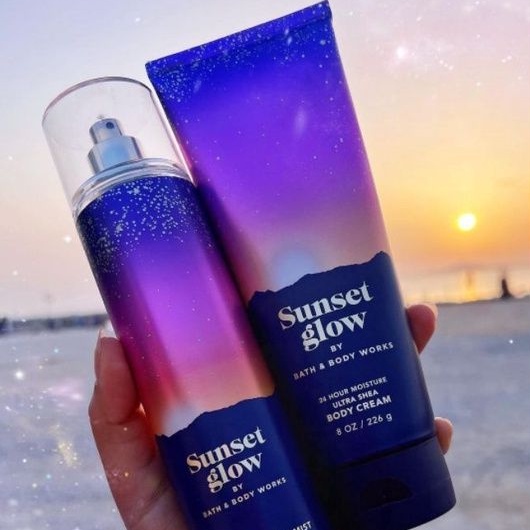 BATH AND BODY WORKS BBW SUNSET GLOW SERIES MIST LOTION SHOWER GEL BODY CREAM HAND CREAM SHOWER GEL BODY CREAM LOTION MIST WASH WALLFLOWER ROOMSPRAY SCENTPORTABLE GENTLE GEL DEEP CLEANSING GENTLE FOAMING CREAMY LUXE