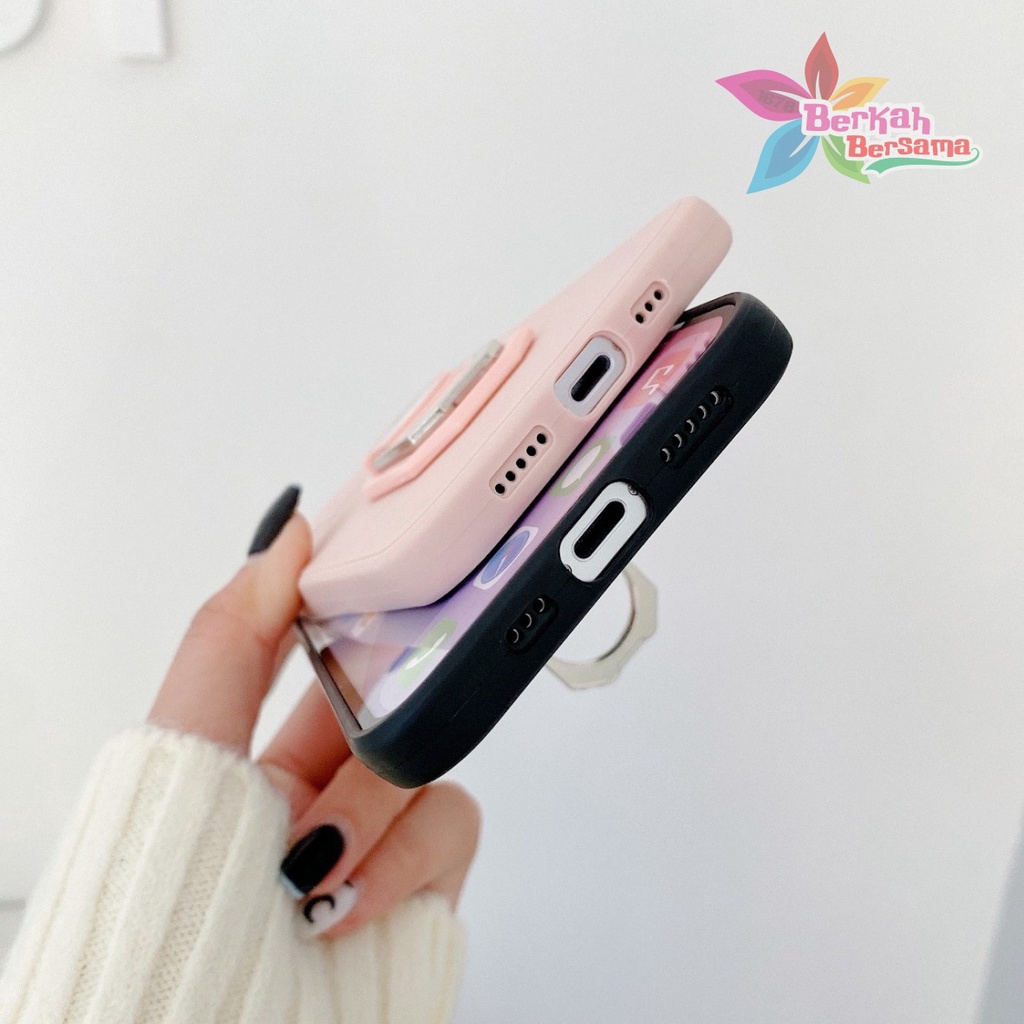 SOFTCASE MACARON RINGSTAND OPPO A15 A16 A15S A3S A1K A5S A7 A12 A11K A8 A31 BB6216