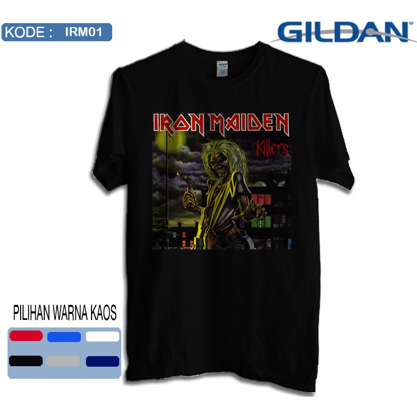 Kaos iron maiden band original gildan softstyle
