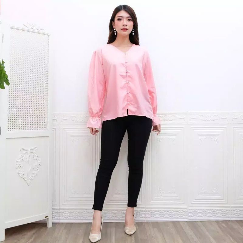 Cs PROMO BLOUSE OVERSIZE LENGAN PANJANG ld 110cm good quality