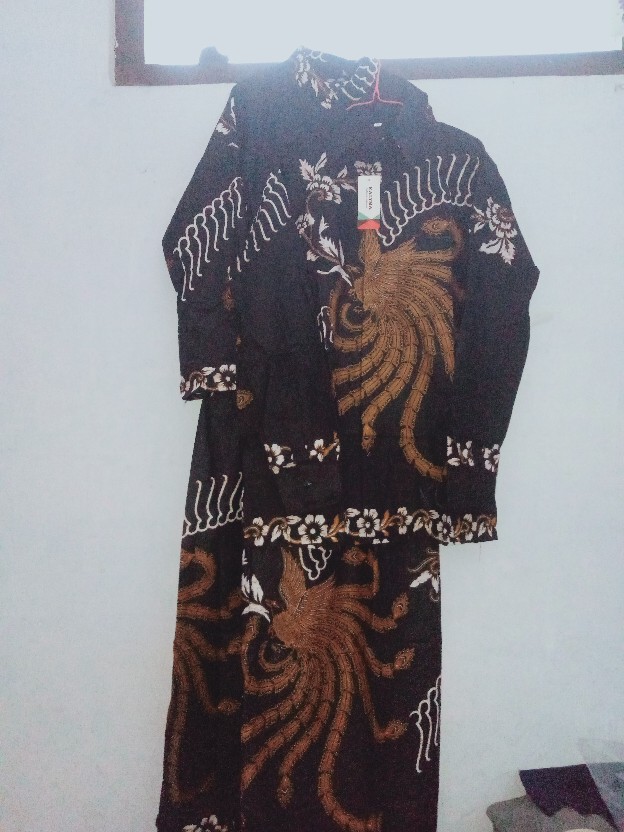 Baju Batik Couple Gamis Jumbo Murah Pasangan Modern Muslim  | K059cg - Melati