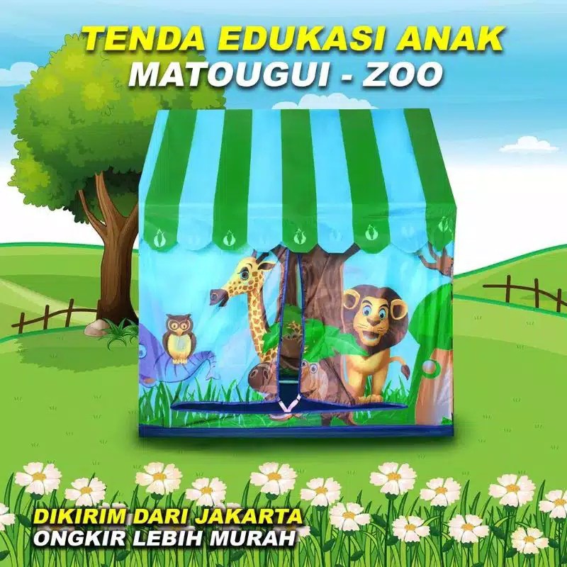 Tenda Anak Kartun Karakter Hewan Zoo Kids Tent - Tenda Anak Pemadam AN8117 Mainan Rumah