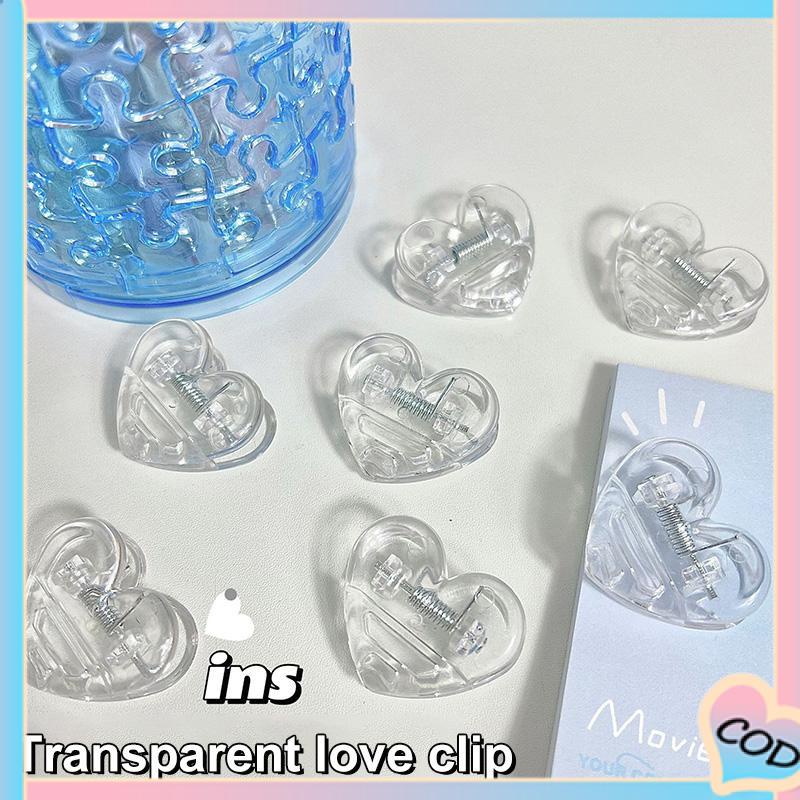 

COD❤️ Klip Cinta Akrilik Portabel Penyimpanan Kertas Uji Finishing Klip Transparan Sederhana-A.one