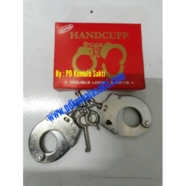 Borgol Jari-Handcuff-Borgol Kecil-Borgol Tangan-Borgol Lengan-Gada Pratama-Topi Satpam-Sarung Borgol Kecek jari