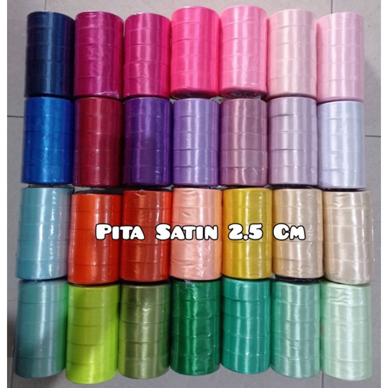 

Pita Satin Warna 2.5 Cm Pita Satin Pita Kado Pita Hias Buket Pita Satin Kain