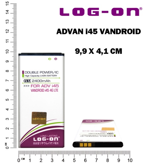 BATERAI LOG ON ADVAN I45 4G LTE DOUBLE POWER DOUBLE IC