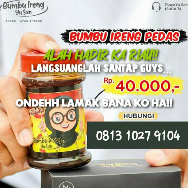 

Bumbu Ireng Yu San Kemasan Pedas 130 g