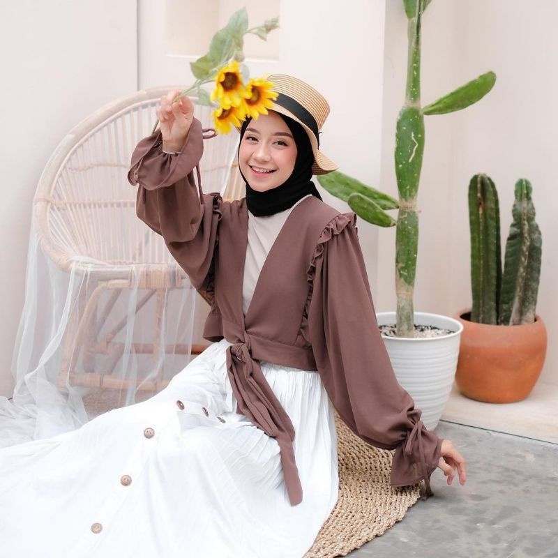 [Fashion Wanita] Cardigan RUBIYA OUTER ceruty | rempel | sifon | akrina cardi