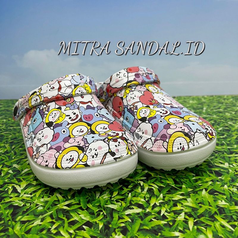 Sandal Anak Printing Gambar BTSS/Sandal Baim Anak Gambar Lucu/Sandal Kodok Anak Printing BY MITRA