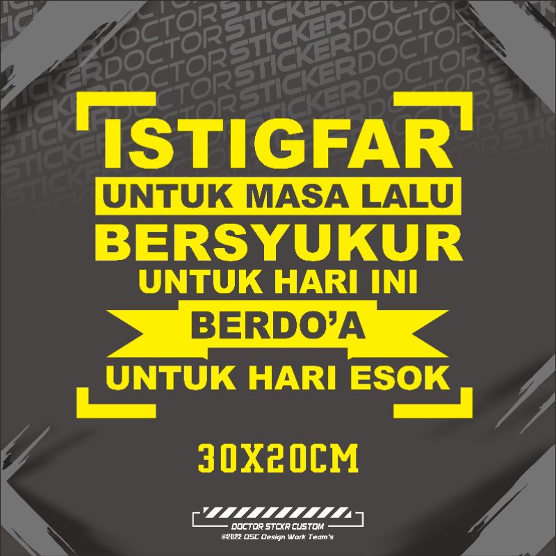 Jual stiker termurah sticker cutting kata kata istighfar untuk masa ...
