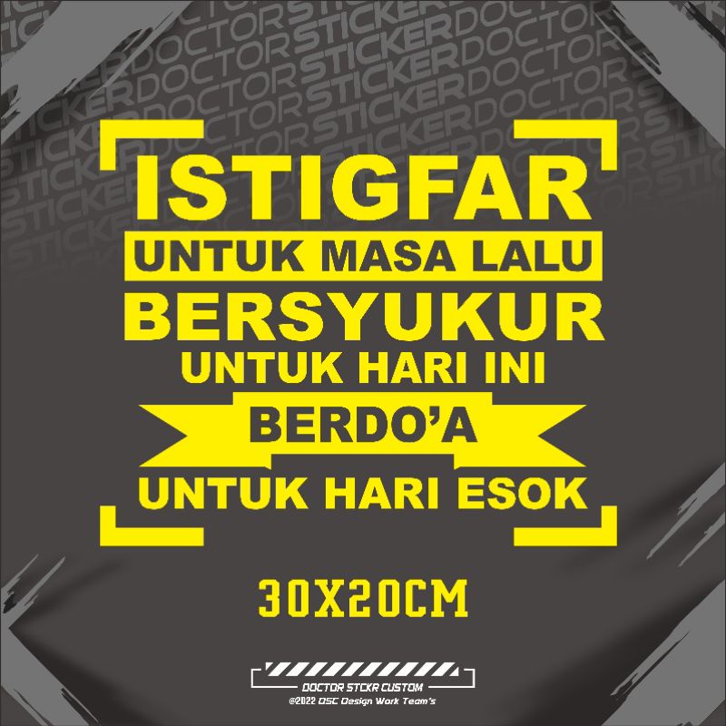 Jual Stiker Termurah Sticker Cutting Kata Kata Istighfar Untuk Masa ...