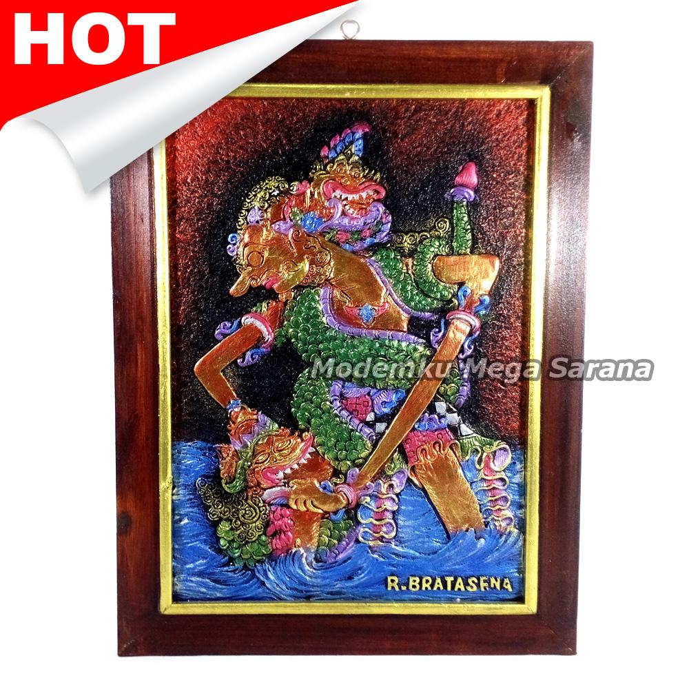 Lukisan Relief / Lukisan 3D/Lukisan Timbul Wayang Raden Brotoseno 42x32cm